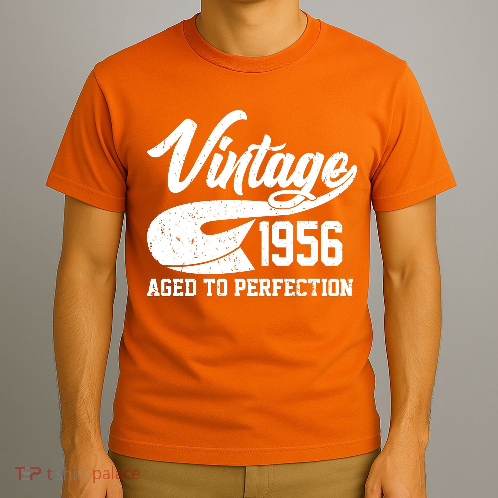 70th Birthday Sporty Vintage 1956 Age To Perfection  T-Shirt