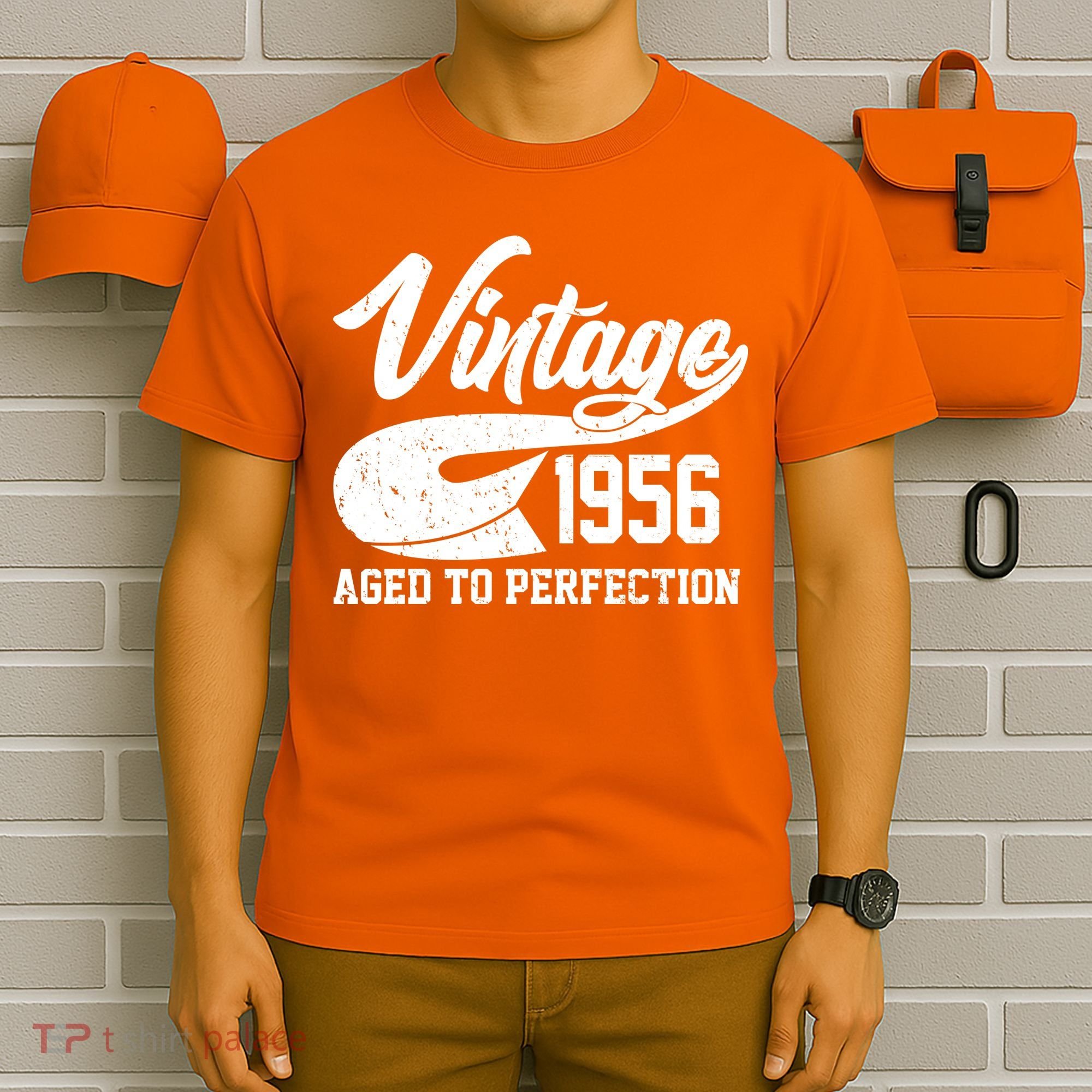 70th Birthday Sporty Vintage 1956 Age To Perfection  T-Shirt