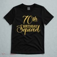 70th Birthday Squad Party Birthday Bday Yellow Gold Birthday T-Shirt thumb 5