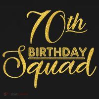 70th Birthday Squad Party Birthday Bday Yellow Gold Birthday Coaster thumb 2