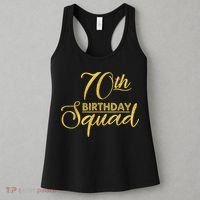 70th Birthday Squad Party Birthday Bday Yellow Gold Birthday Women's Tank Top thumb 3
