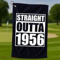 70th Birthday Straight Outta 1956 Golf Towel thumb 1