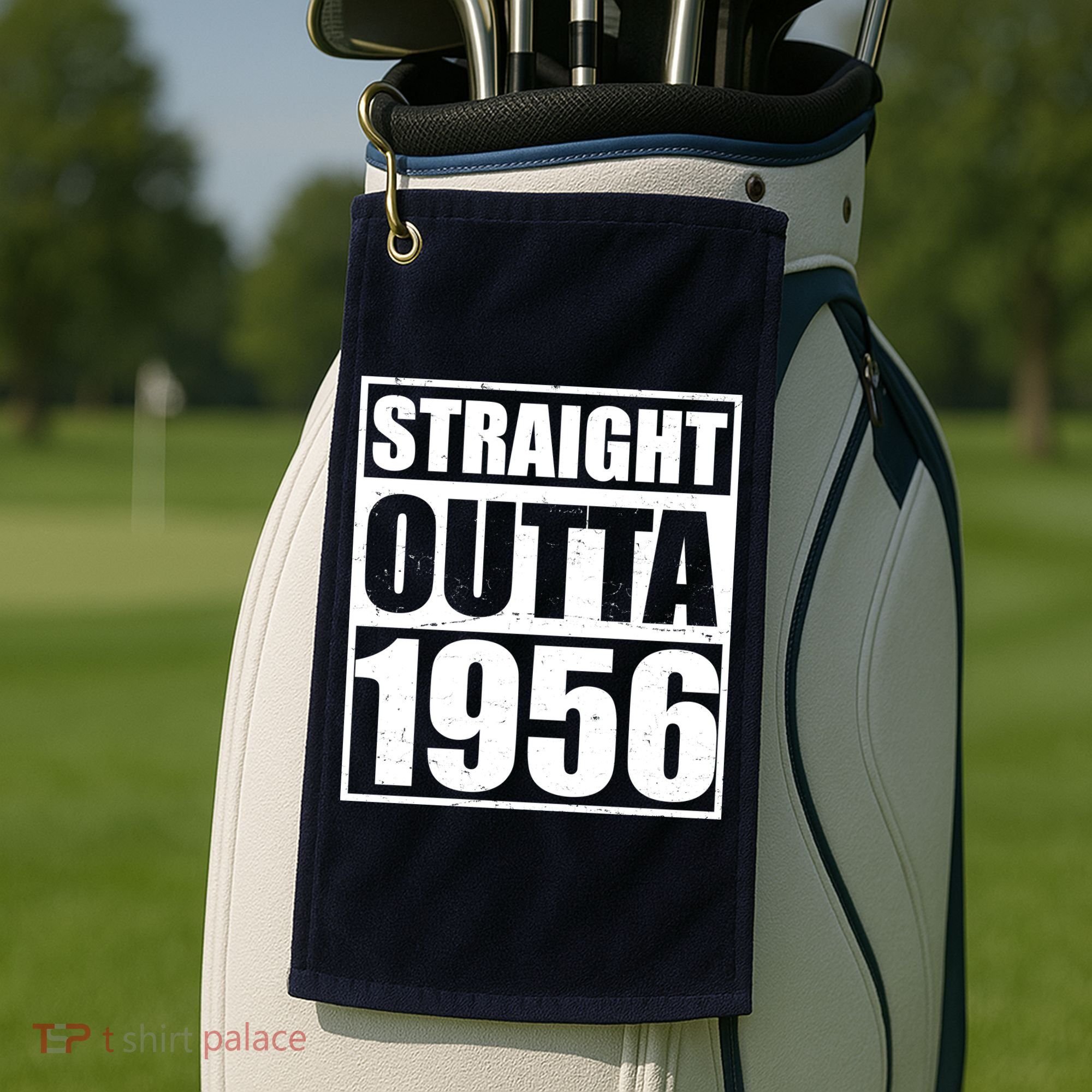 70th Birthday Straight Outta 1956 Golf Towel