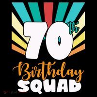 70th Birthday Squad 70 Years Old Backpack thumb 2