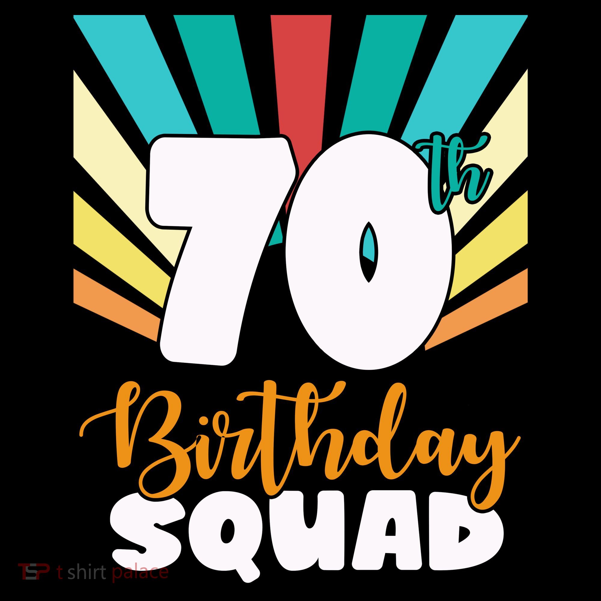 70th Birthday Squad 70 Years Old Bucket Hat