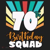 70th Birthday Squad 70 Years Old Beanie thumb 2