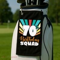 70th Birthday Squad 70 Years Old Golf Towel thumb 2