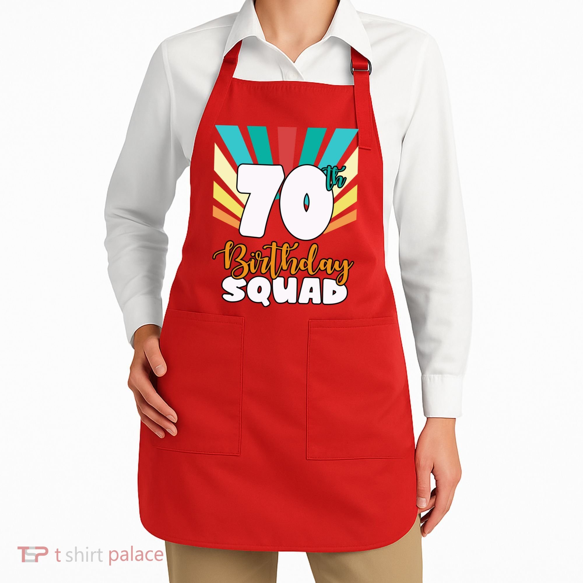 70th Birthday Squad 70 Years Old Apron