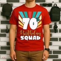 70th Birthday Squad 70 Years Old T-Shirt thumb 6