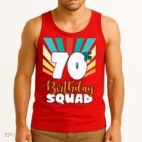 70th Birthday Squad 70 Years Old Tank Top thumb 3
