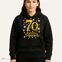 70th Birthday Squad Party Bday Gold Pearl Print Matching Hoodie thumb 5