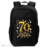 70th Birthday Squad Party Bday Gold Pearl Print Matching Backpack thumb 0