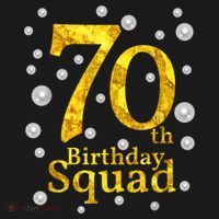 70th Birthday Squad Party Bday Gold Pearl Print Matching Women's Hoodie thumb 2