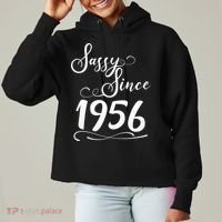 70th Birthday Sassy Since 1956 Ladies Heavyweight Boxy Pullover Hoodie thumb 0