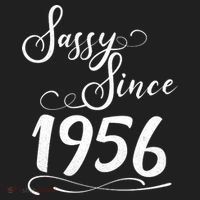 70th Birthday Sassy Since 1956 Ladies Heavyweight Boxy Pullover Hoodie thumb 2