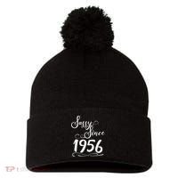 70th Birthday Sassy Since 1956 Pom Pom 12in Knit Beanie thumb 0