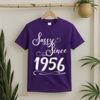 70th Birthday Sassy Since 1956 T-Shirt thumb 2