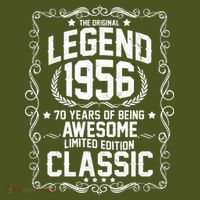70th Birthday The Original Legend 1956 Awesome Classic  Long Sleeve Shirt thumb 2