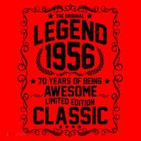 70th Birthday The Original Legend 1956 Awesome Classic  Santa Hat thumb 1
