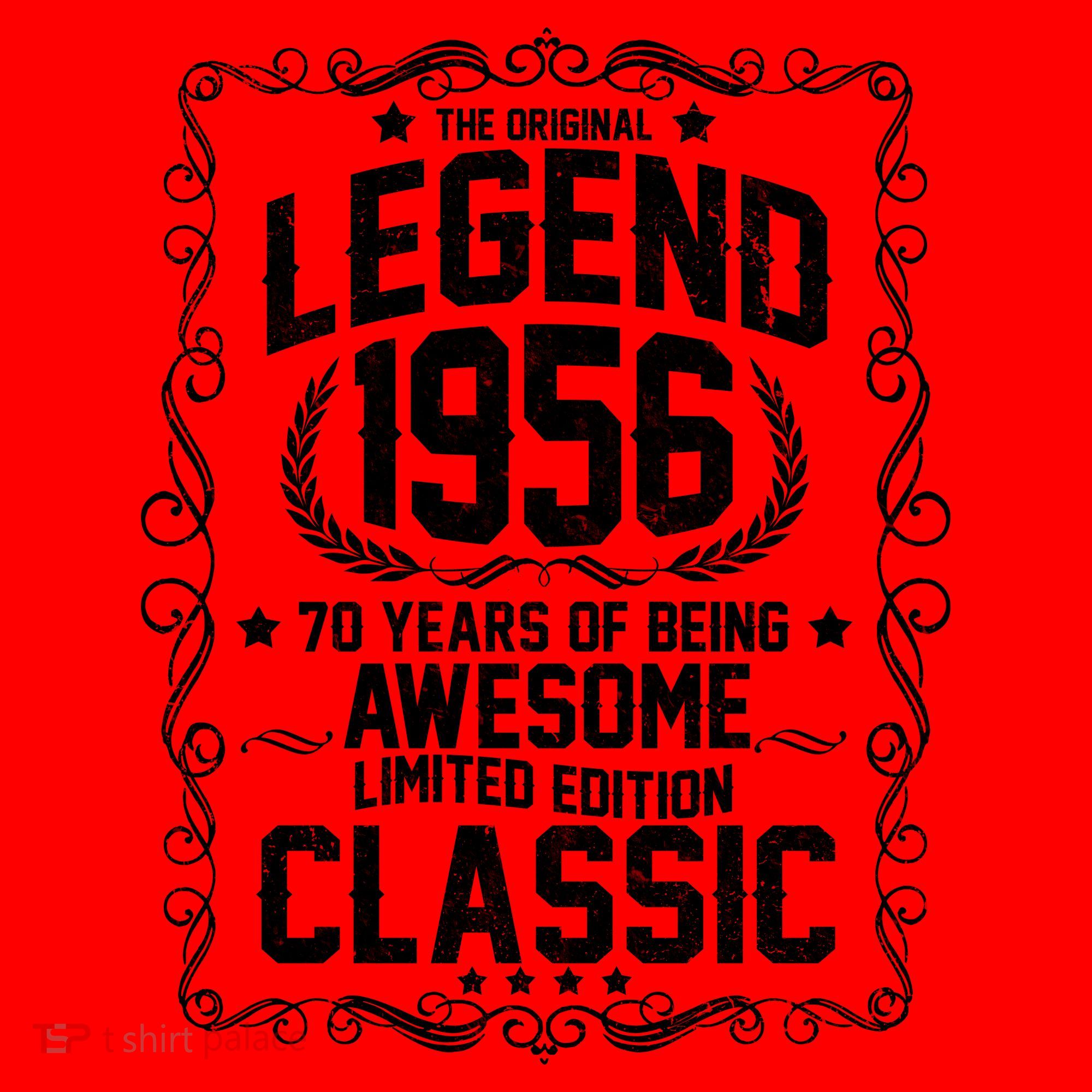70th Birthday The Original Legend 1956 Awesome Classic  Santa Hat