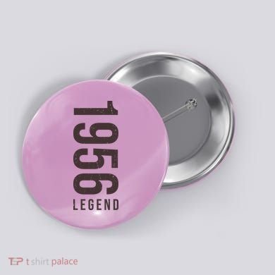 70th Birthday Vintage Legend 1956 Button