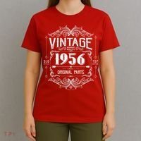 70th Birthday Vintage 1956 Old Style Top Notch Mostly Original Parts Whiskey Label T-Shirt thumb 4