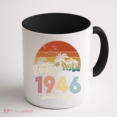 77th Birthday Vintage Limited Edition 1946 Coffee Mug back