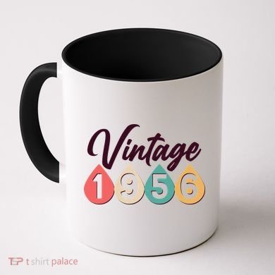 70th Birthday Vintage 1956 Retro Teardrop Design  Coffee Mug