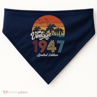 76th Birthday Vintage Limited Edition 1947 USA-Made Doggie Bandana
