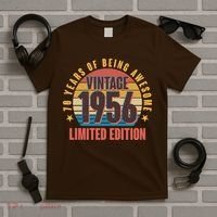 70th Birthday Vintage 1956 70 Years Of Being Awesome Limited Edition  T-Shirt thumb 5