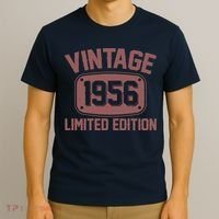 70th Birthday Vintage 1956 Limited Edition Birthday Metal Plate  T-Shirt thumb 3