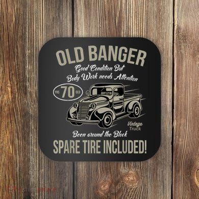 70th Birthday Vintage Old Banger 70 Years Old M.e.n Gift Retro Coaster