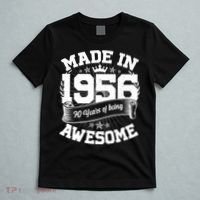 70th Birthday Vintage Crown Made In 1956 70 Years Of Being Awesome T-Shirt thumb 5