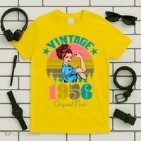 70th Birthday Vintage Rosie The Riveter 1956 Original Part  T-Shirt thumb 5