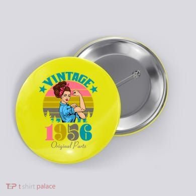 70th Birthday Vintage Rosie The Riveter 1956 Original Part  Button