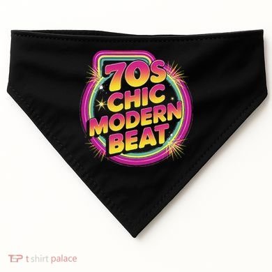 70s Chic Modern Beat Retro Groovy Funky Disco USA-Made Doggie Bandana