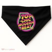 70s Chic Modern Beat Retro Groovy Funky Disco USA-Made Doggie Bandana thumb 0