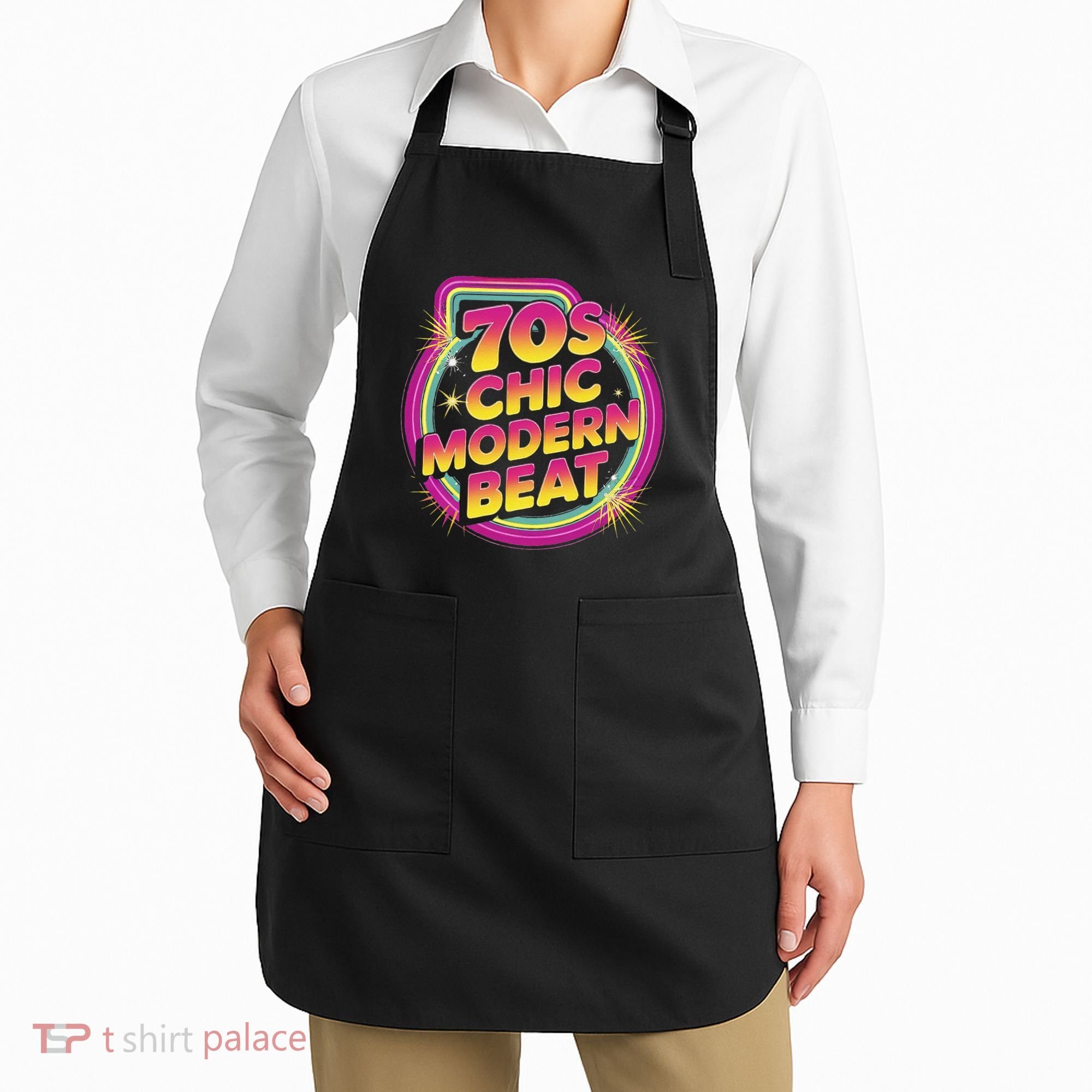 70s Chic Modern Beat Retro Groovy Funky Disco Apron