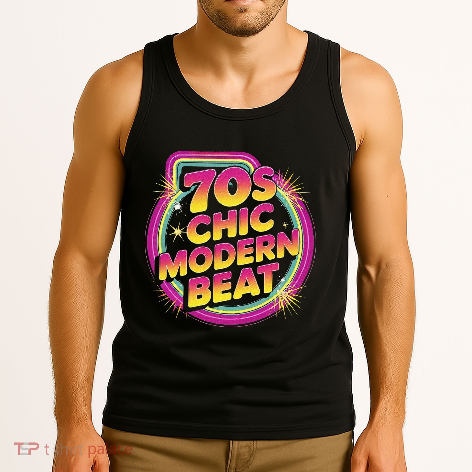 70s Chic Modern Beat Retro Groovy Funky Disco Tank Top