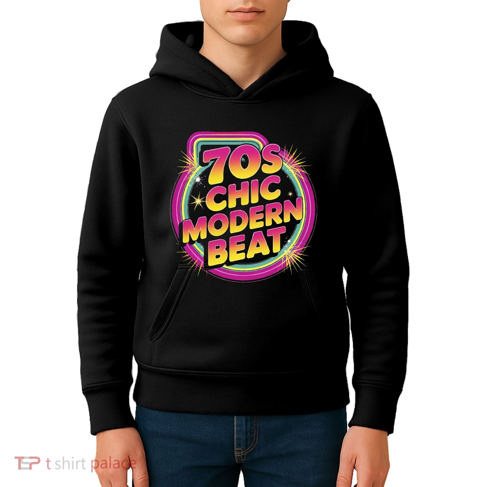 70s Chic Modern Beat Retro Groovy Funky Disco Kids Hoodie