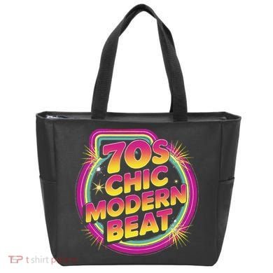 70s Chic Modern Beat Retro Groovy Funky Disco Tote Bag