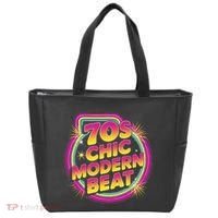 70s Chic Modern Beat Retro Groovy Funky Disco Tote Bag thumb 0