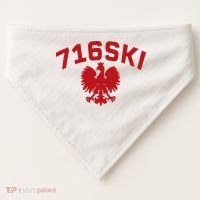 716SKI Dyngus Day Buffalo NY Polish Eagle USA-Made Doggie Bandana thumb 0