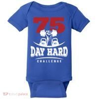 75 Day Hard Challenge Workout Motivation Gift Baby Bodysuit thumb 0