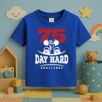 75 Day Hard Challenge Workout Motivation Gift Toddler T-Shirt thumb 3