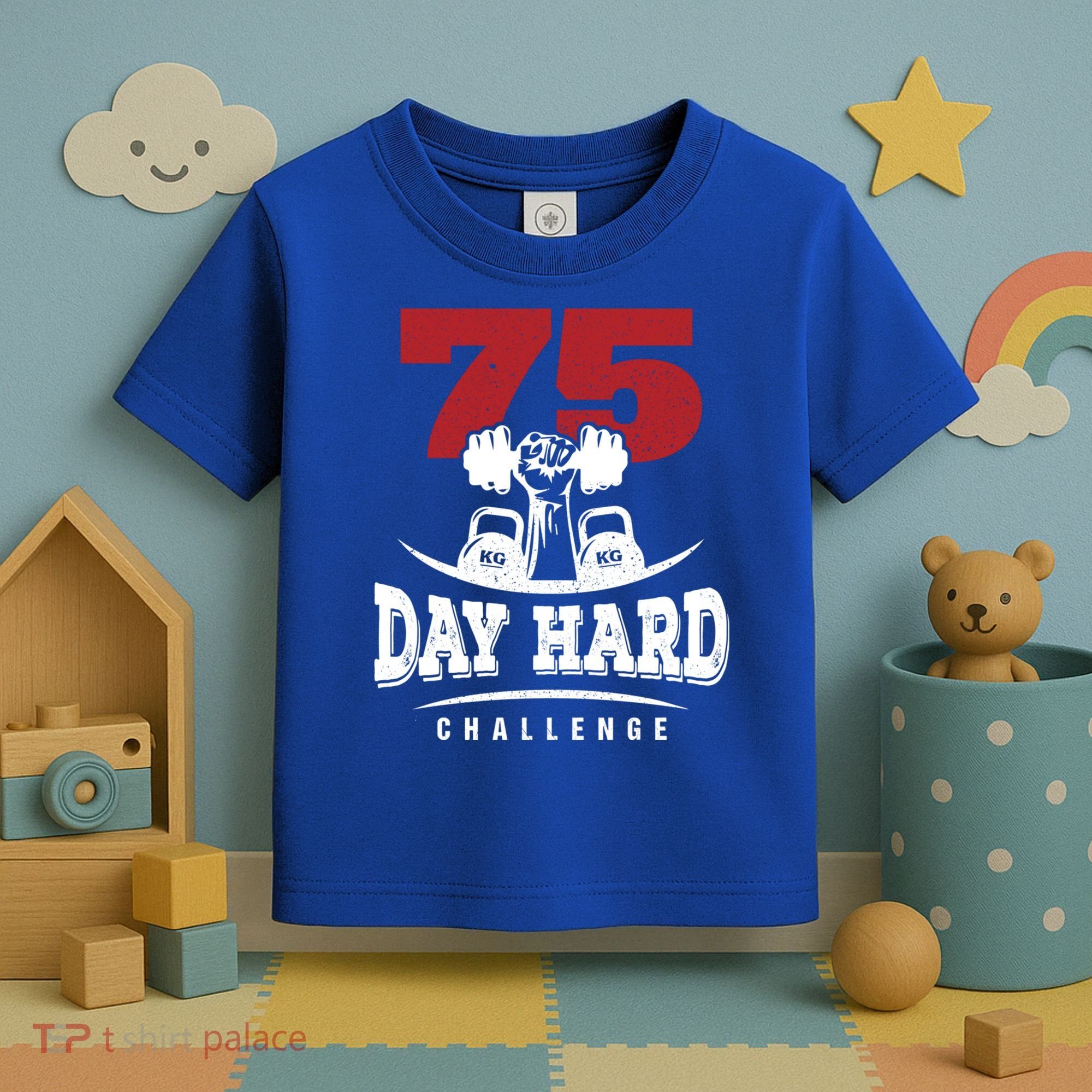 75 Day Hard Challenge Workout Motivation Gift Toddler T-Shirt