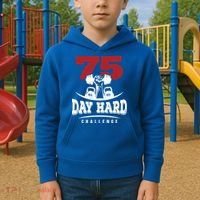 75 Day Hard Challenge Workout Motivation Gift Kids Hoodie thumb 2