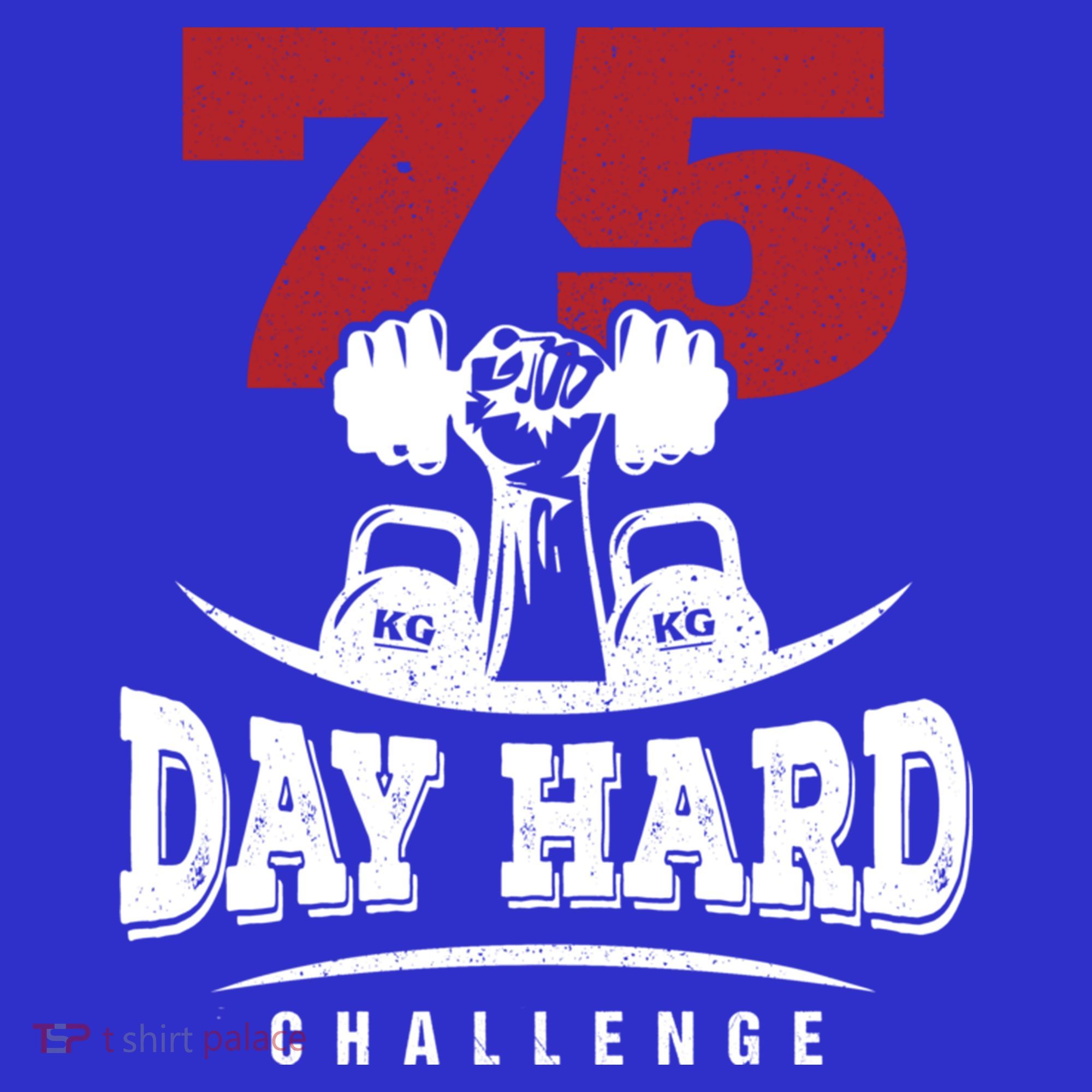 75 Day Hard Challenge Workout Motivation Gift Kids Long Sleeve Shirt