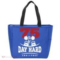 75 Day Hard Challenge Workout Motivation Gift Tote Bag thumb 0