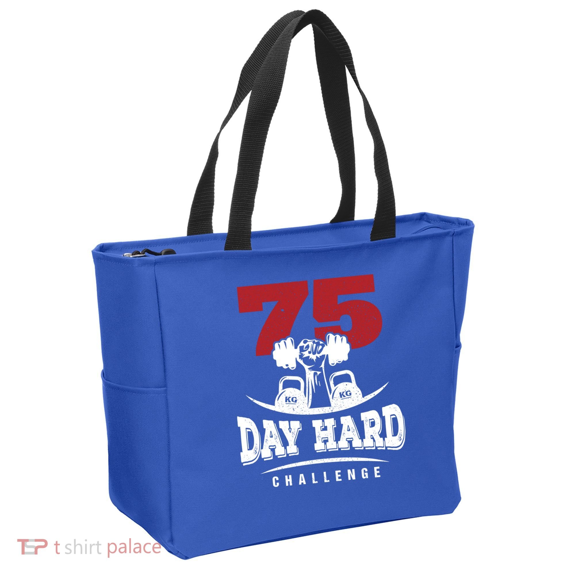 75 Day Hard Challenge Workout Motivation Gift Tote Bag